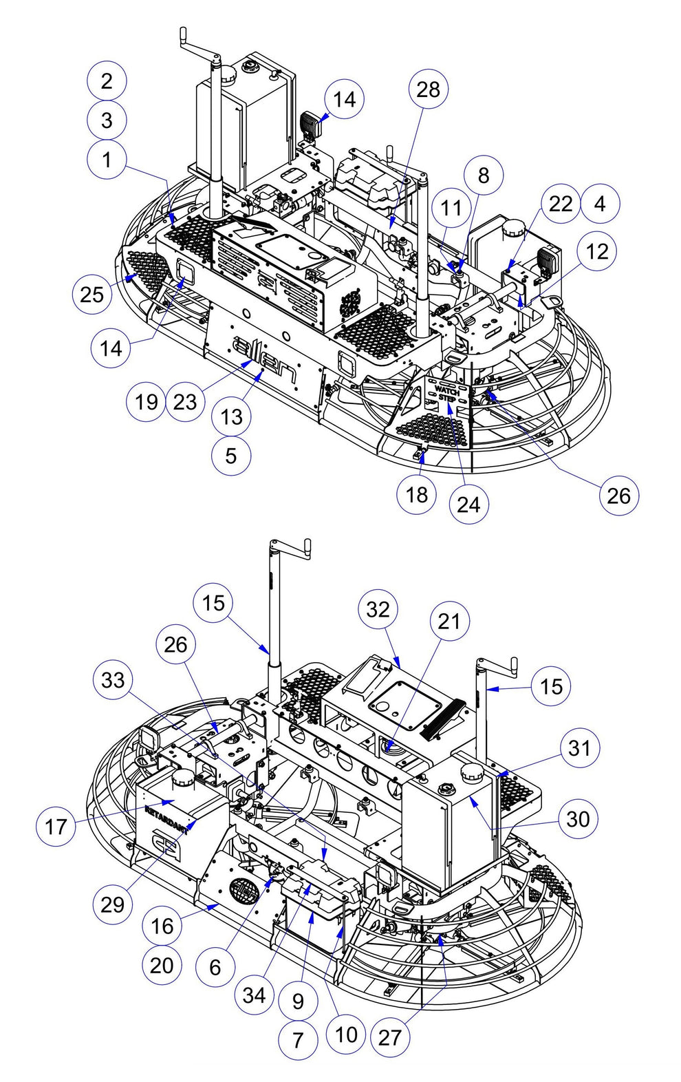 MSP475 Main Frame Assembly Parts