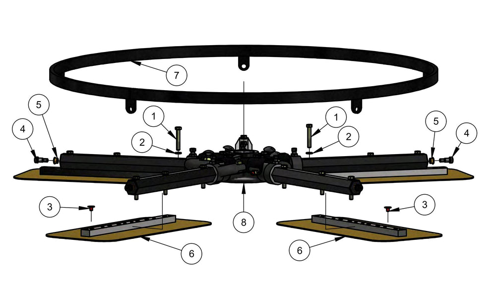 MSP475 Lower Rotor Assembly-Left Hand Parts by Allen Engineering