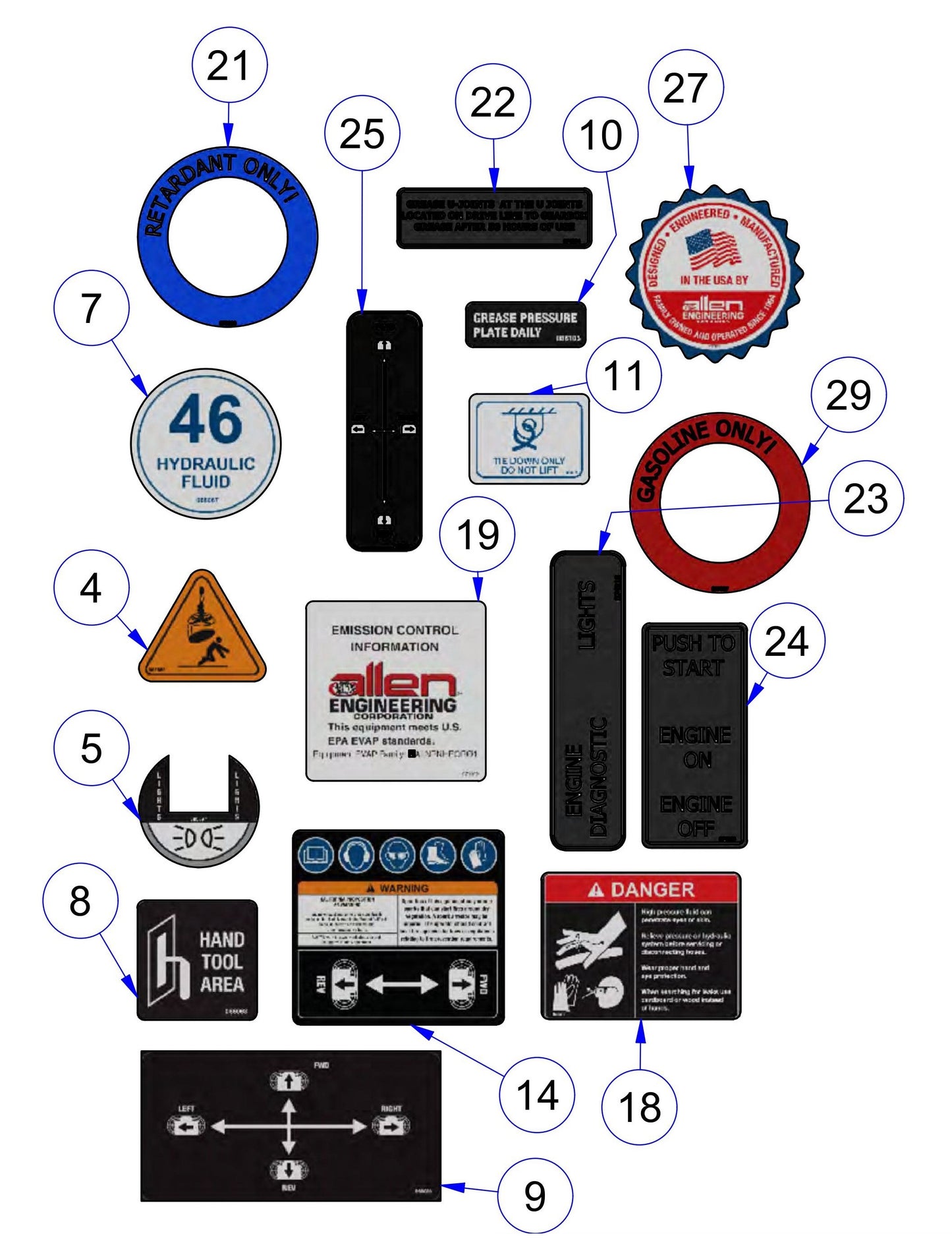 MSP475 Decals Assembly-2 Parts