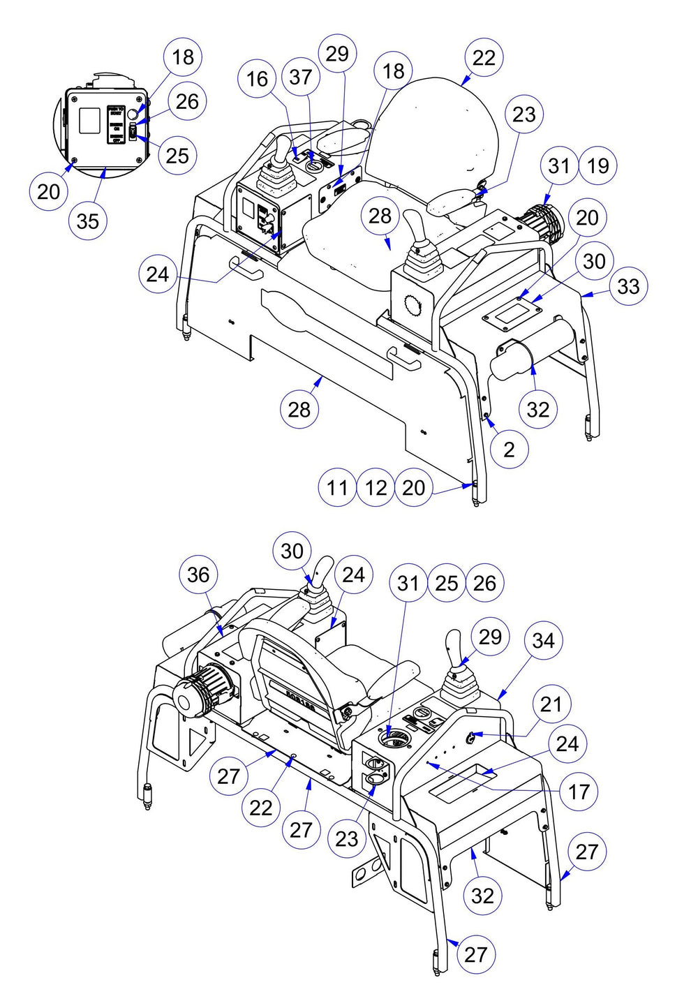 MSP475 Seat Frame Assembly Parts by Allen Engineering