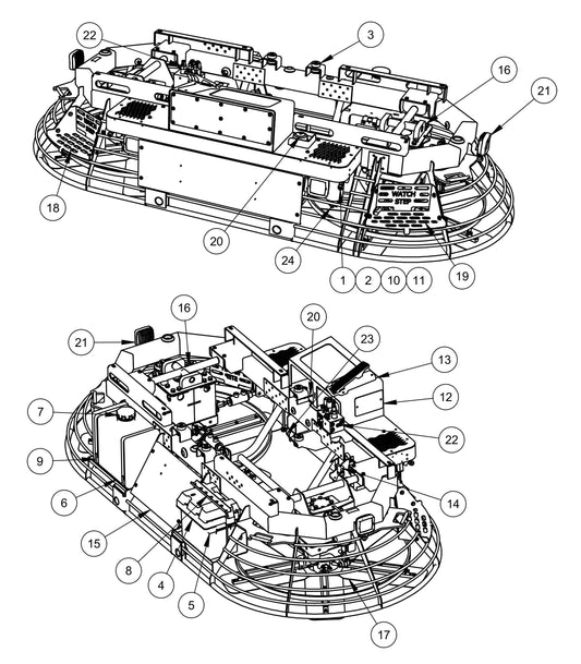 HDX600 (5-Boss) Lower Unit Assembly Parts By Allen Engineering