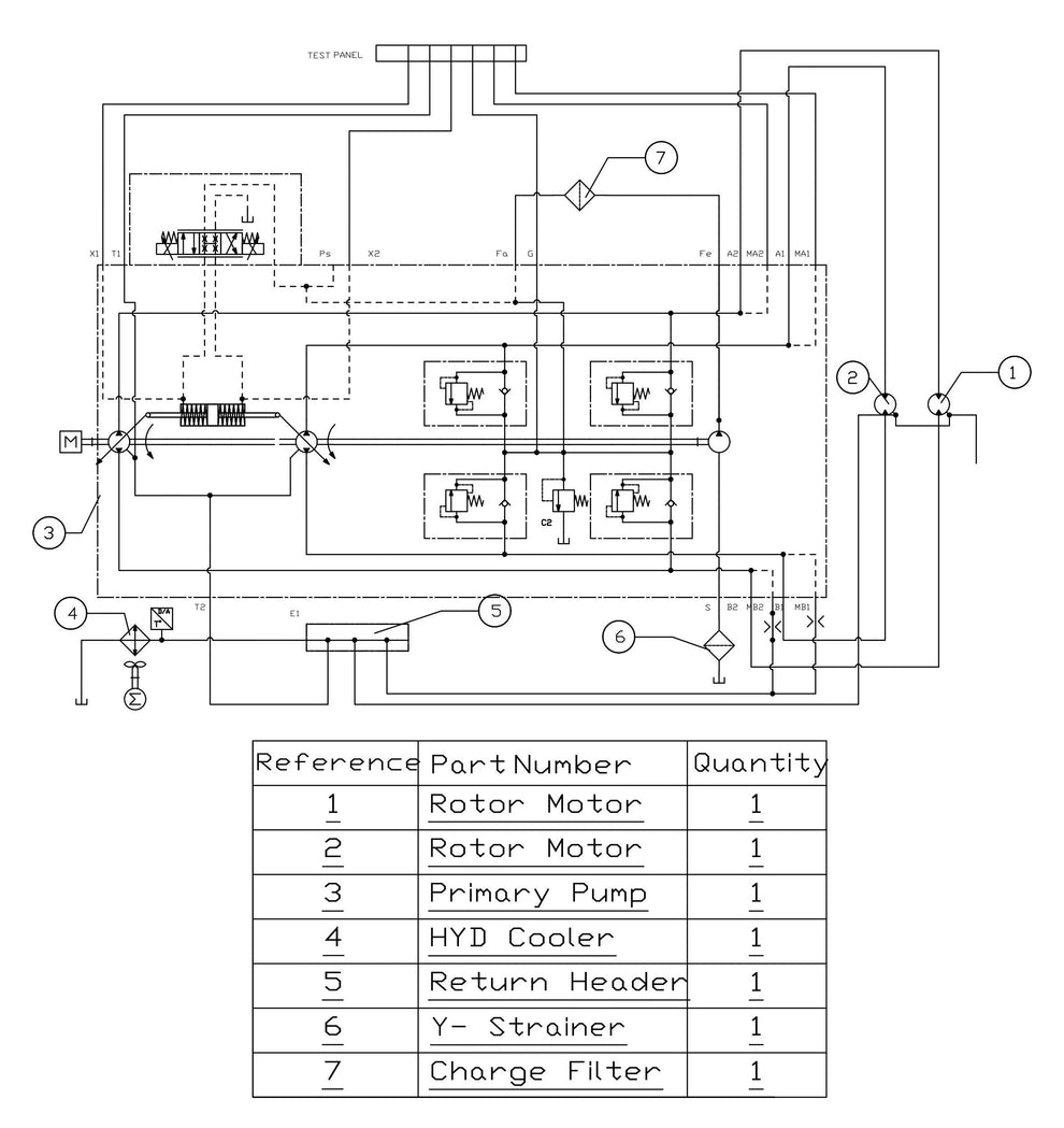 HDX600 (5-Boss) Hydraulic Circuit Assembly Parts By Allen Engineering