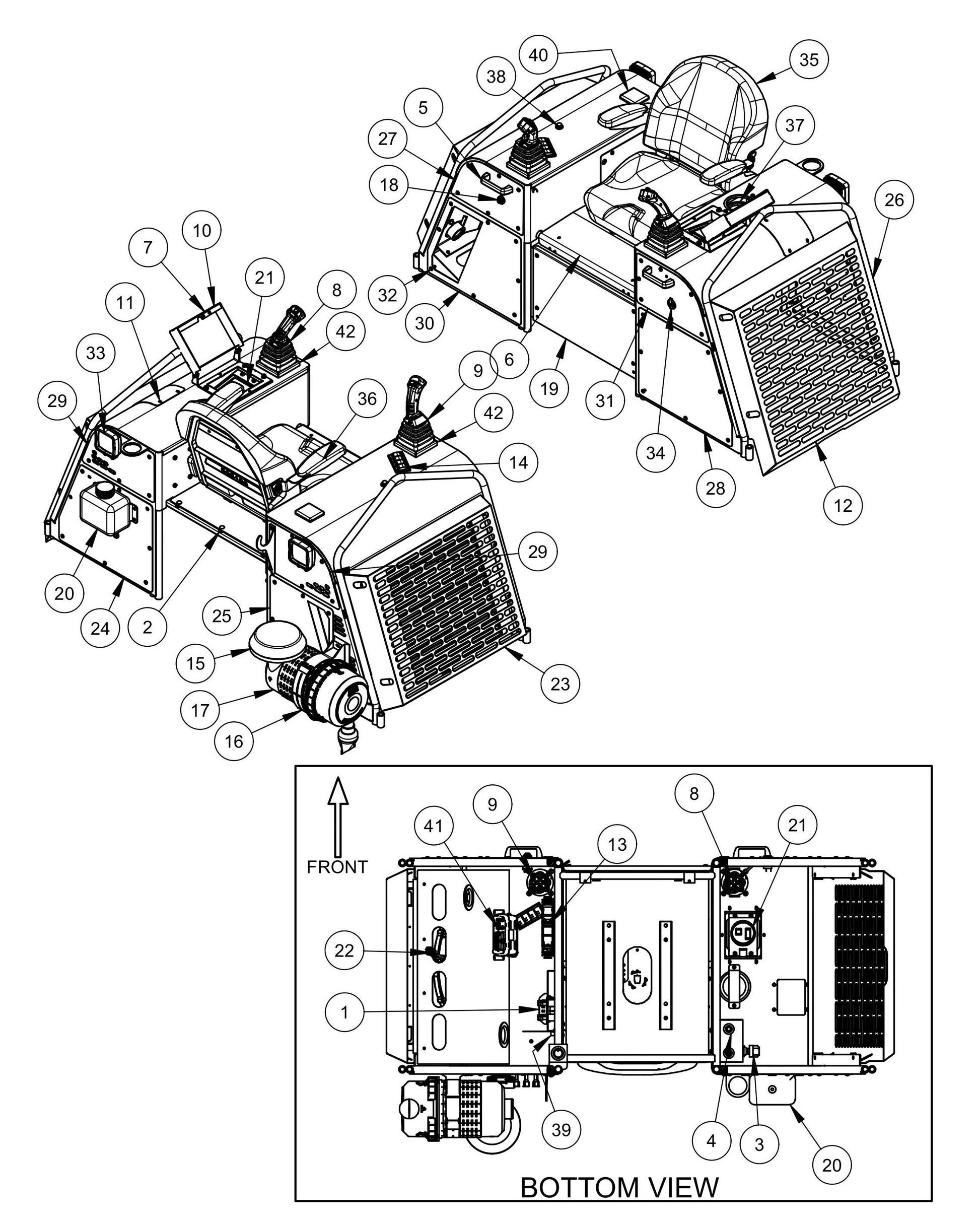 HDX600 (5-Boss) Seat Frame Assembly Parts By Allen Engineering