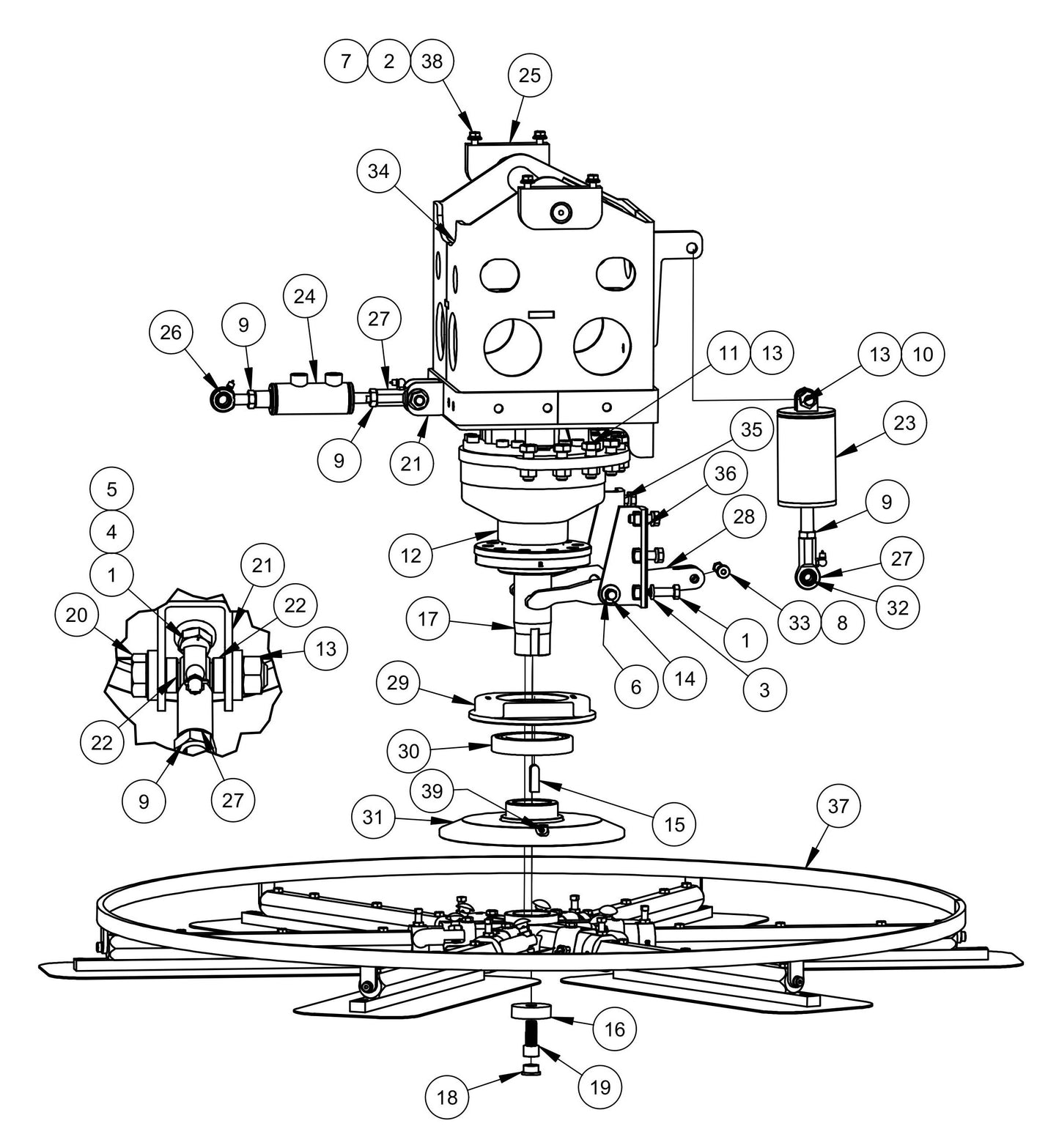 HDX780 Rotor Assembly-Right Hand Parts by Allen Engineering