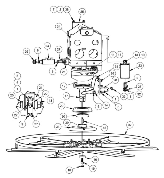 HDX780 Rotor Assembly-Right Hand Parts by Allen Engineering