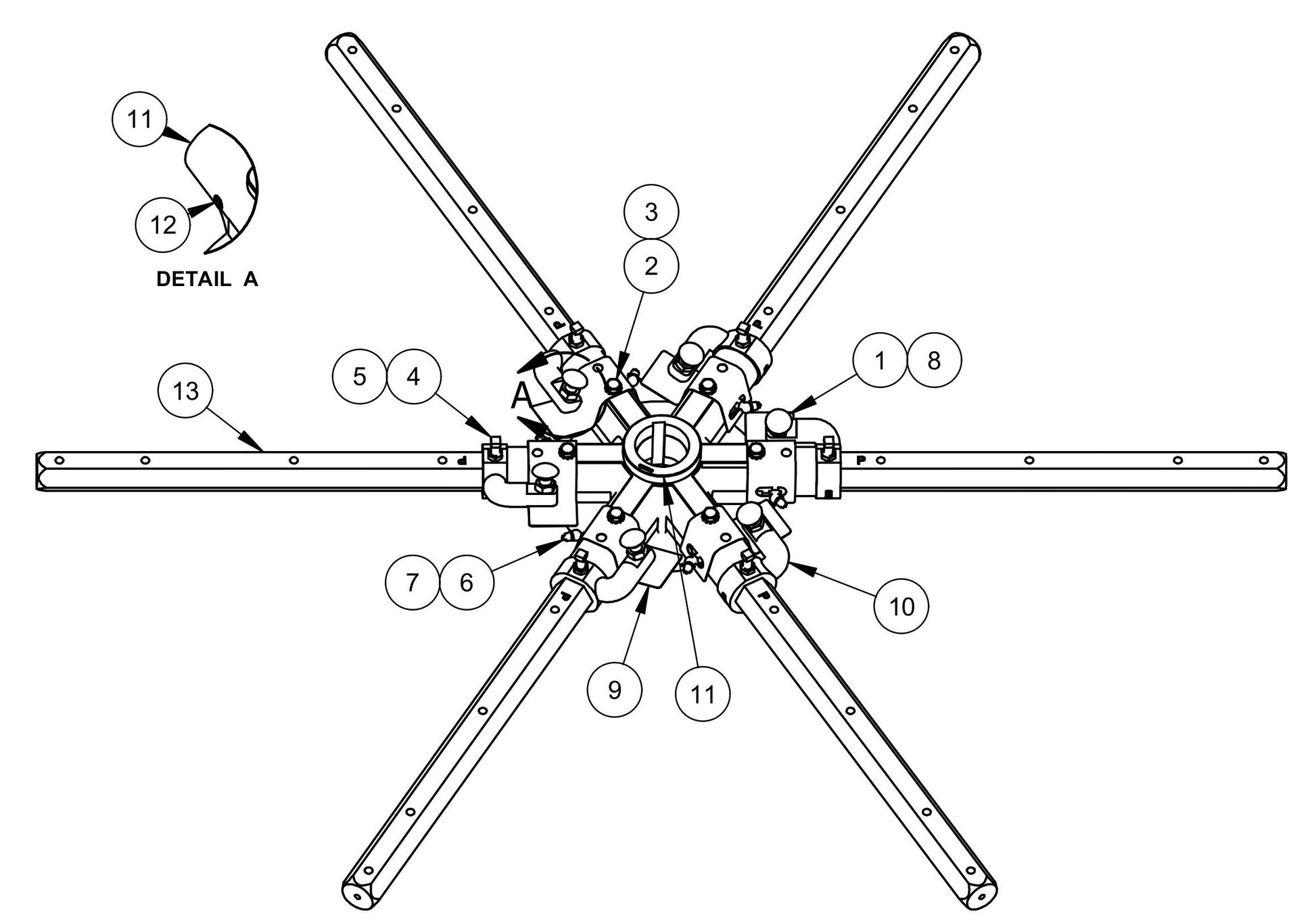 HDX780 Spider Assembly (Left Hand) Parts by Allen Engineering