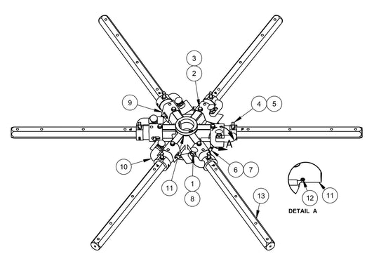 HDX780 Spider Assembly (Right Hand) Parts by Allen Engineering