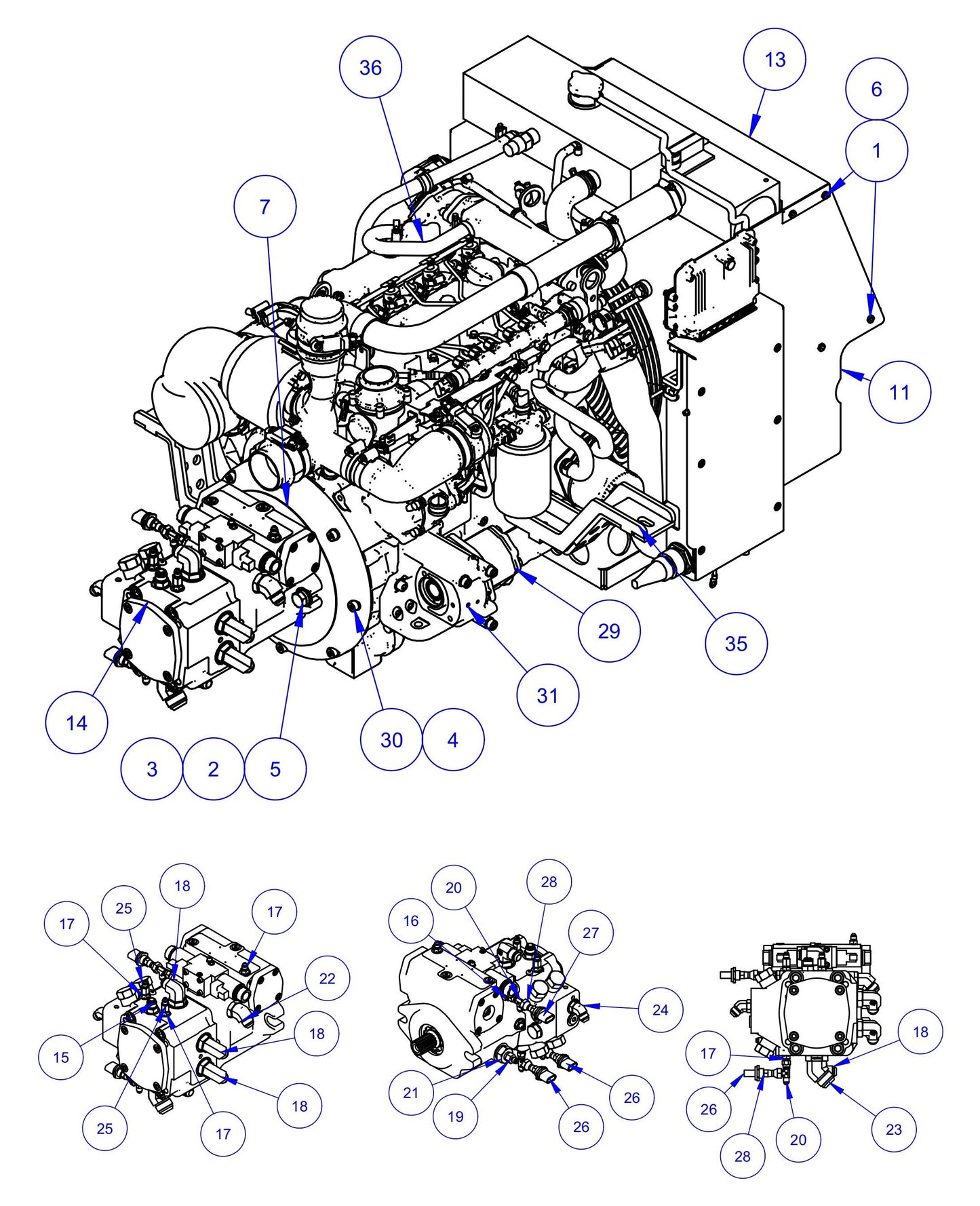 HDX780 Engine Assembly-1 Parts by Allen Engineering