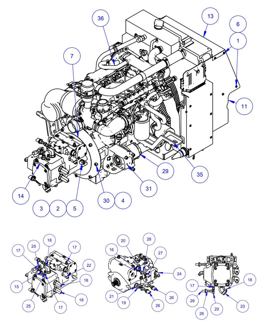HDX780 Engine Assembly-1 Parts by Allen Engineering
