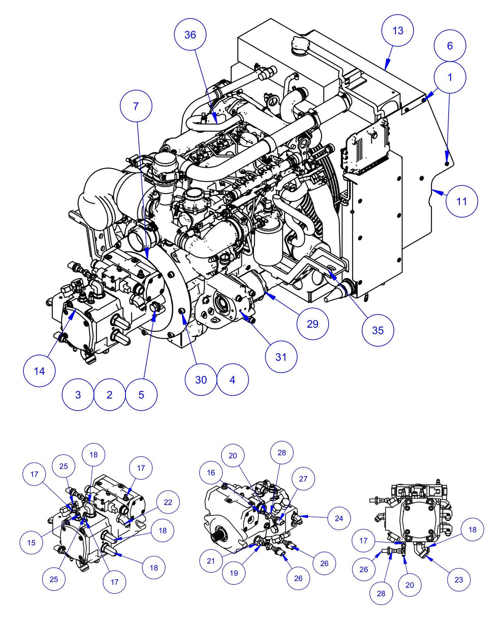 HDX780 Engine Assembly-1 Parts by Allen Engineering