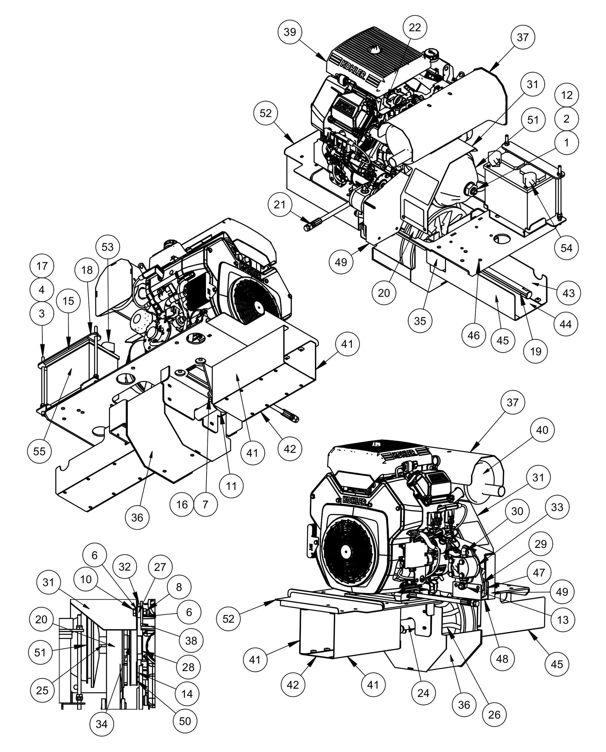 RP245 Engine Assembly Parts by Allen Engineering