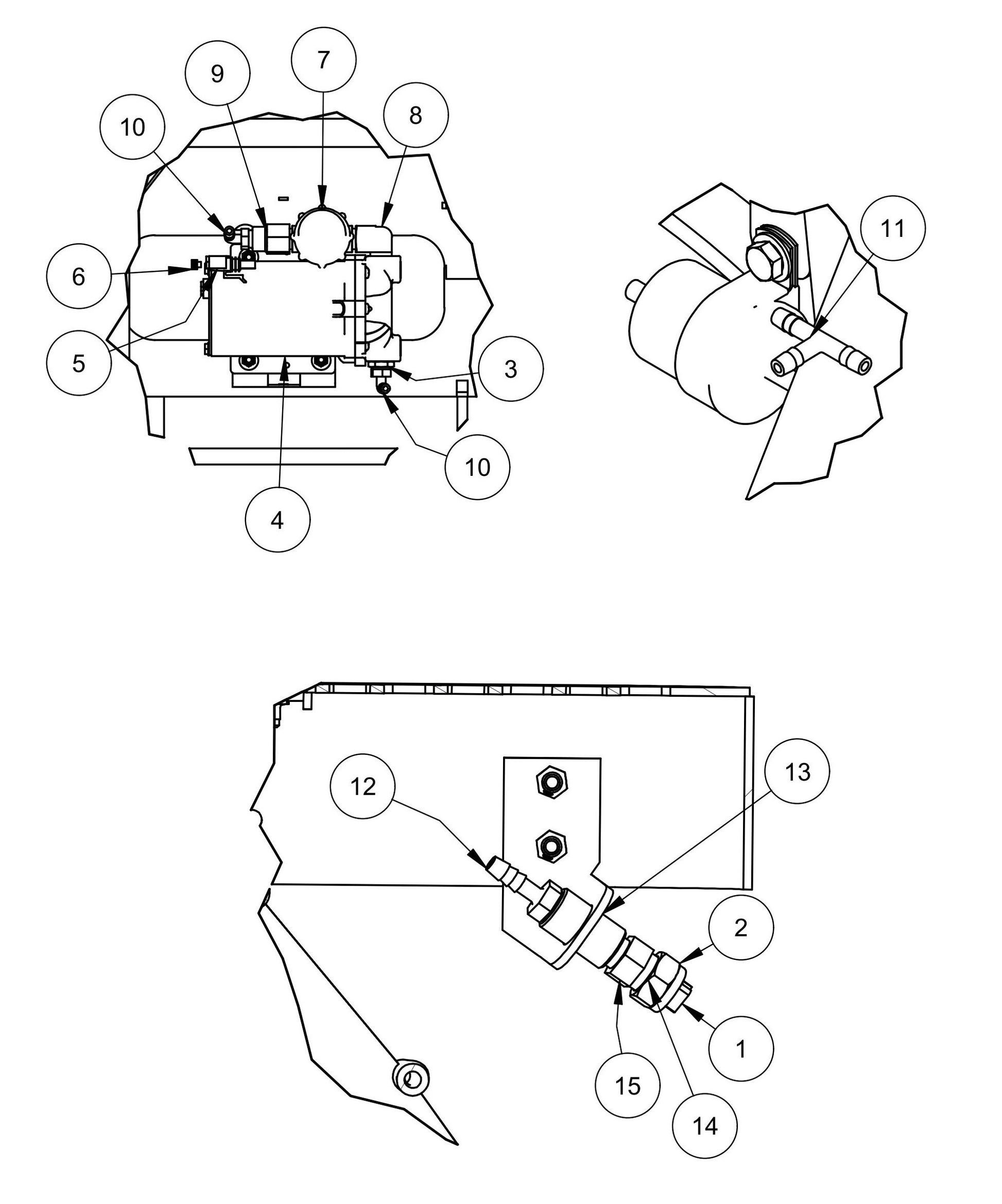 HDX605 (6-Boss) Spray System Assembly Parts