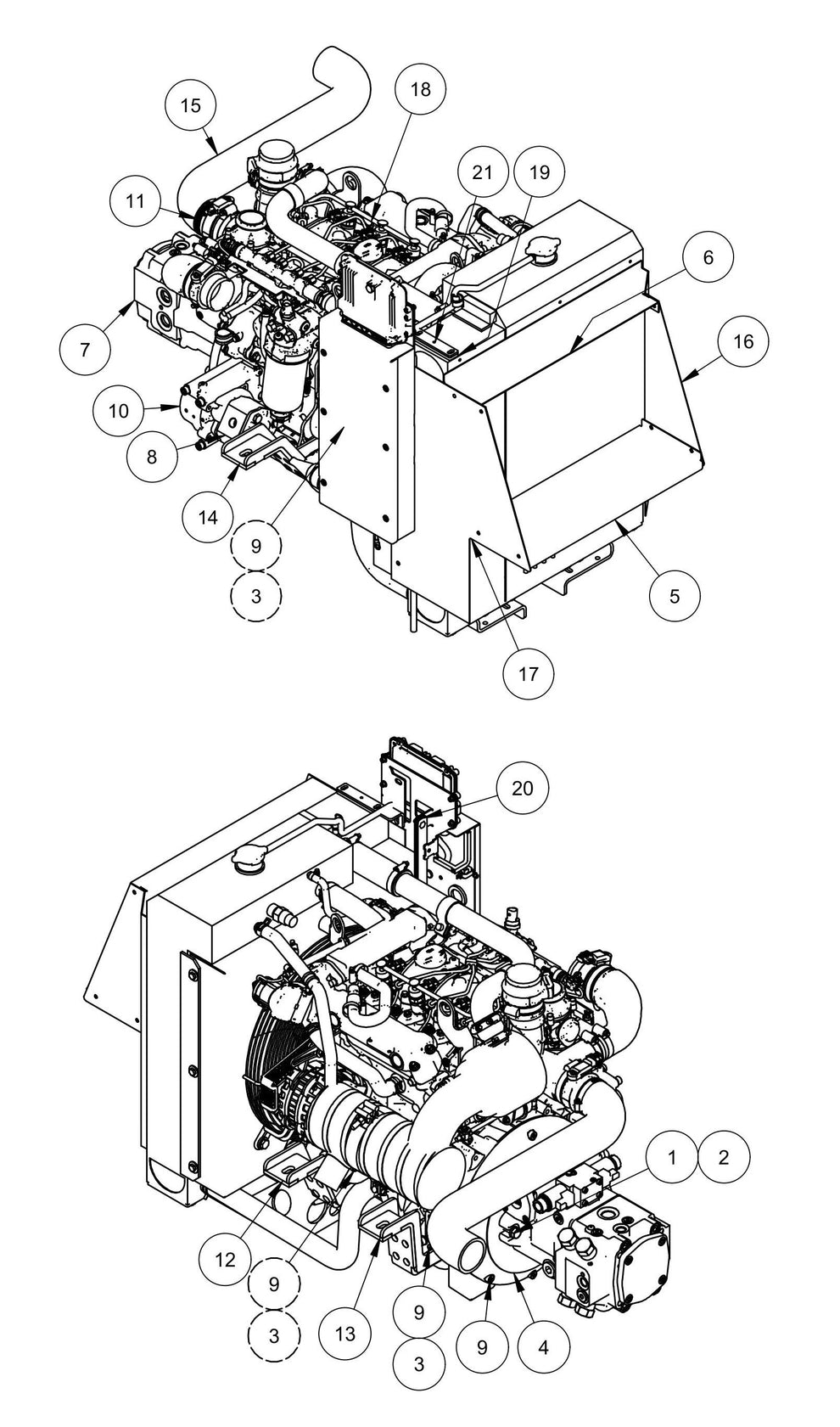 HDX600 (6-Boss) Engine Assembly Parts