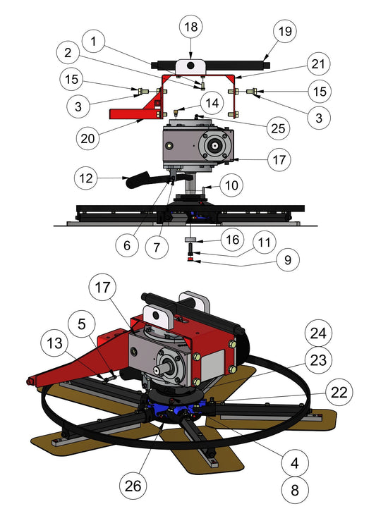 MSP445 Right Hand Rotor Assembly Parts by Allen Engineering