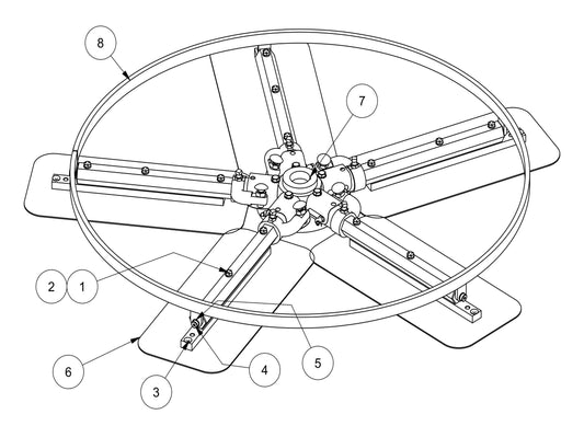 MSP445 Left Hand Lower Spider Assembly Parts