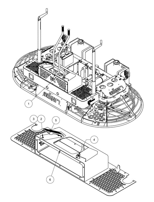 MSP445 Front Deck w/ Vanguard Engine Assembly Parts