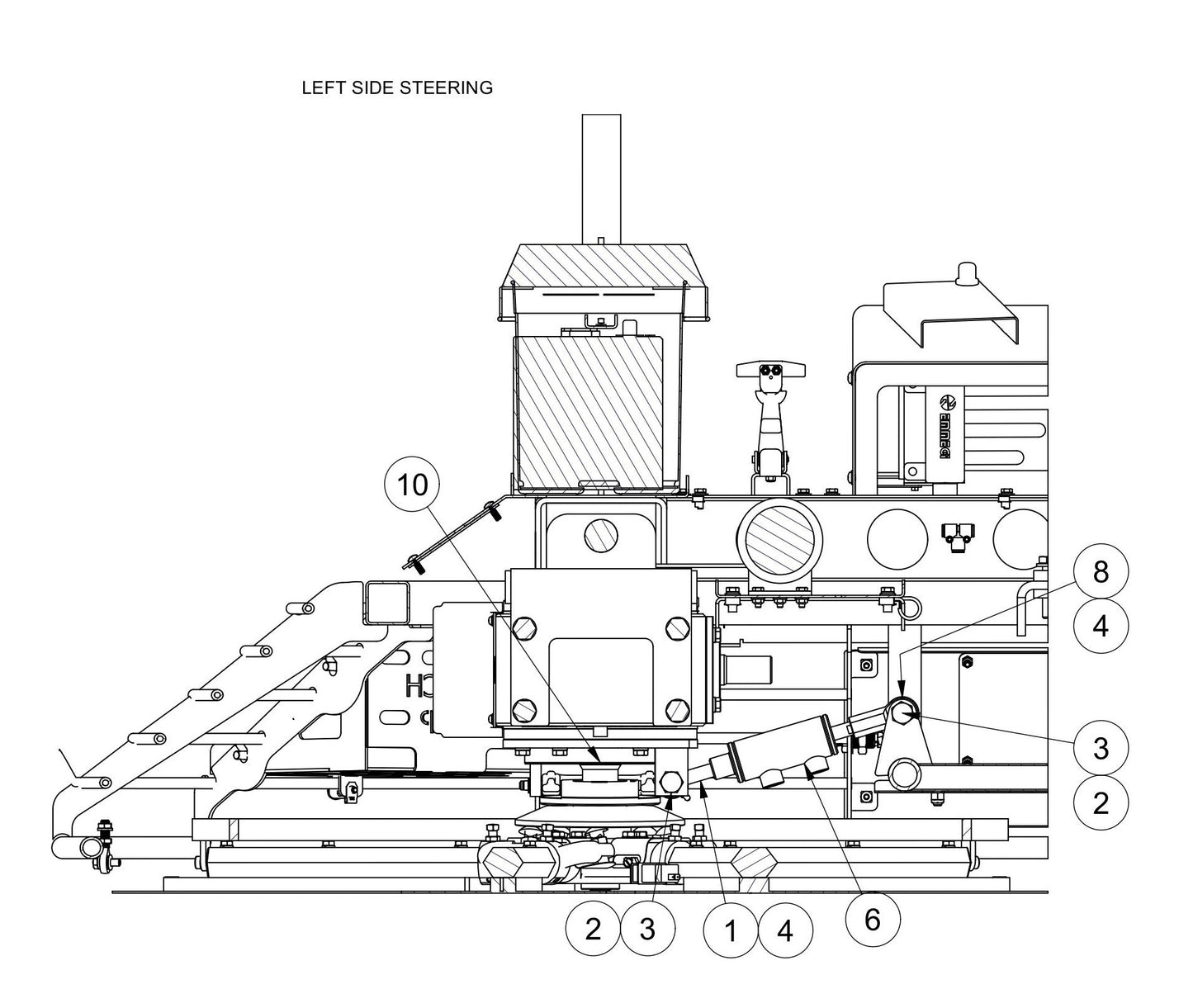 MSP455 Left Side Steering System Assembly Parts by Allen Engineering