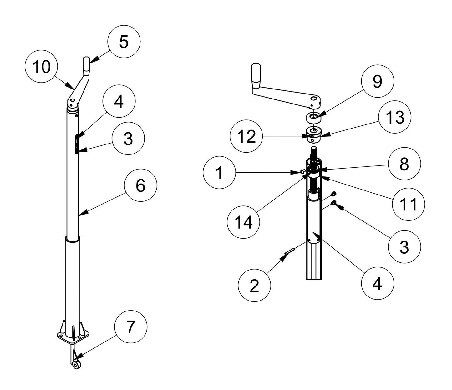 MSP455 Pitch Control Assembly Parts