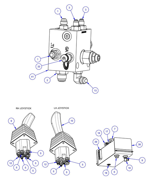 MSP455 Hydraulics Assembly-1 Parts by Allen Engineering