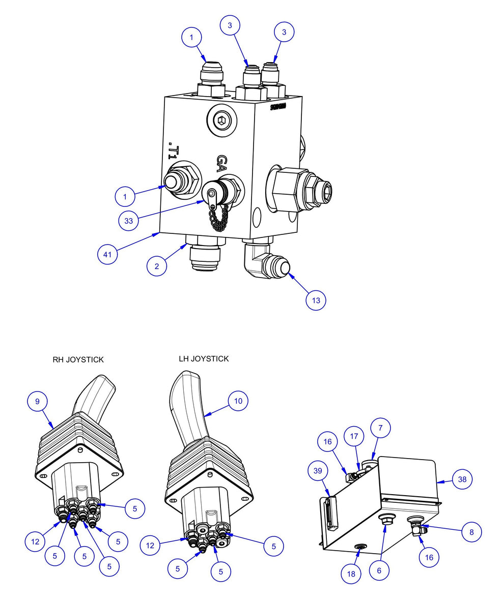 MSP455 Hydraulics Assembly-1 Parts by Allen Engineering