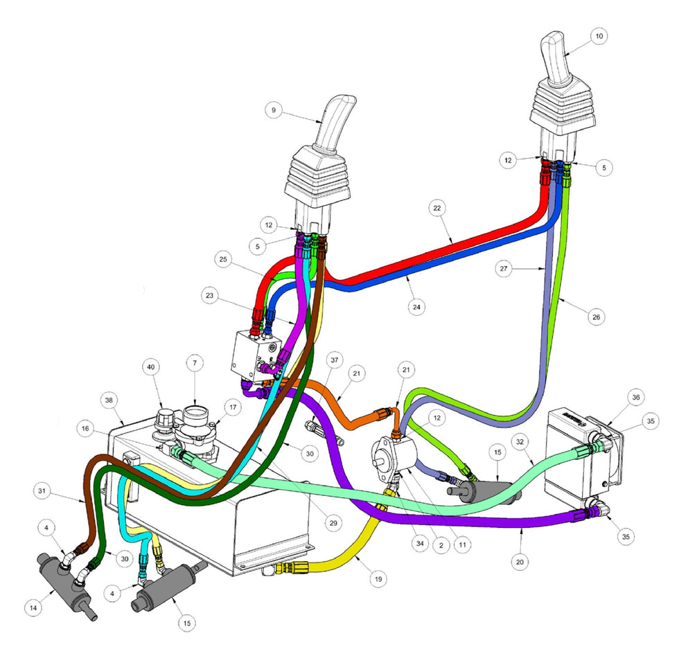 MSP455 Hydraulics Assembly-2 Parts by Allen Engineering
