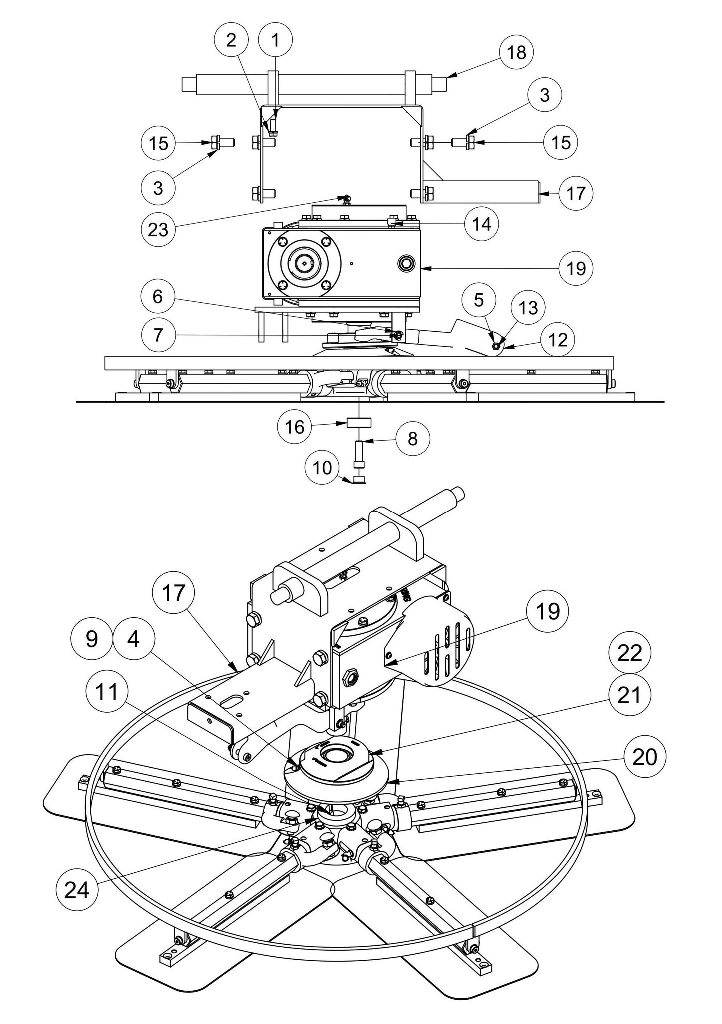 MSP455 Left Hand Rotor Assembly Parts by Allen Engineering