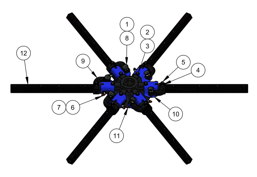 HDX615 Spider (Right Hand) Assembly Parts