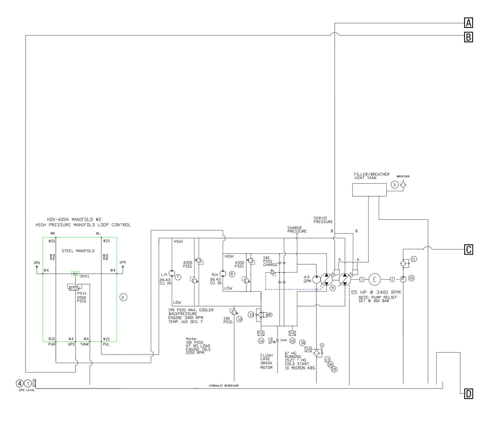 HDX615 Hydraulic System Assembly Parts