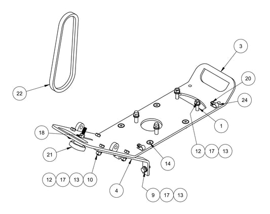 PRO424E-B Vanguard Engine Power Unit Base Assembly Parts