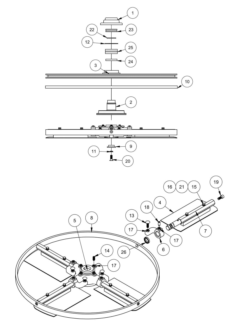 PRO424E-B Vanguard Engine Spider Assembly Parts