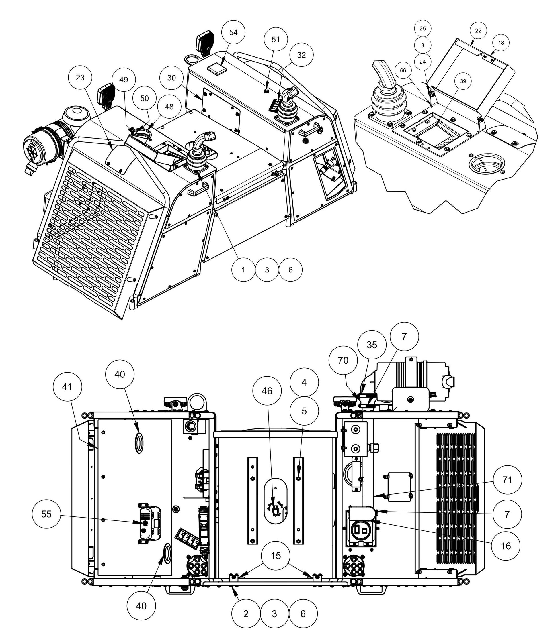HDX705 Seat Frame Assembly-2 Parts
