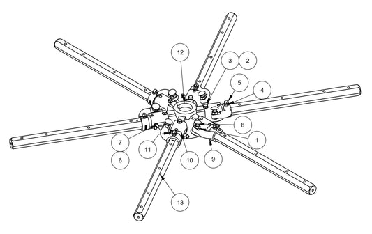 HDX705 Spider (Right Hand) Assembly Parts