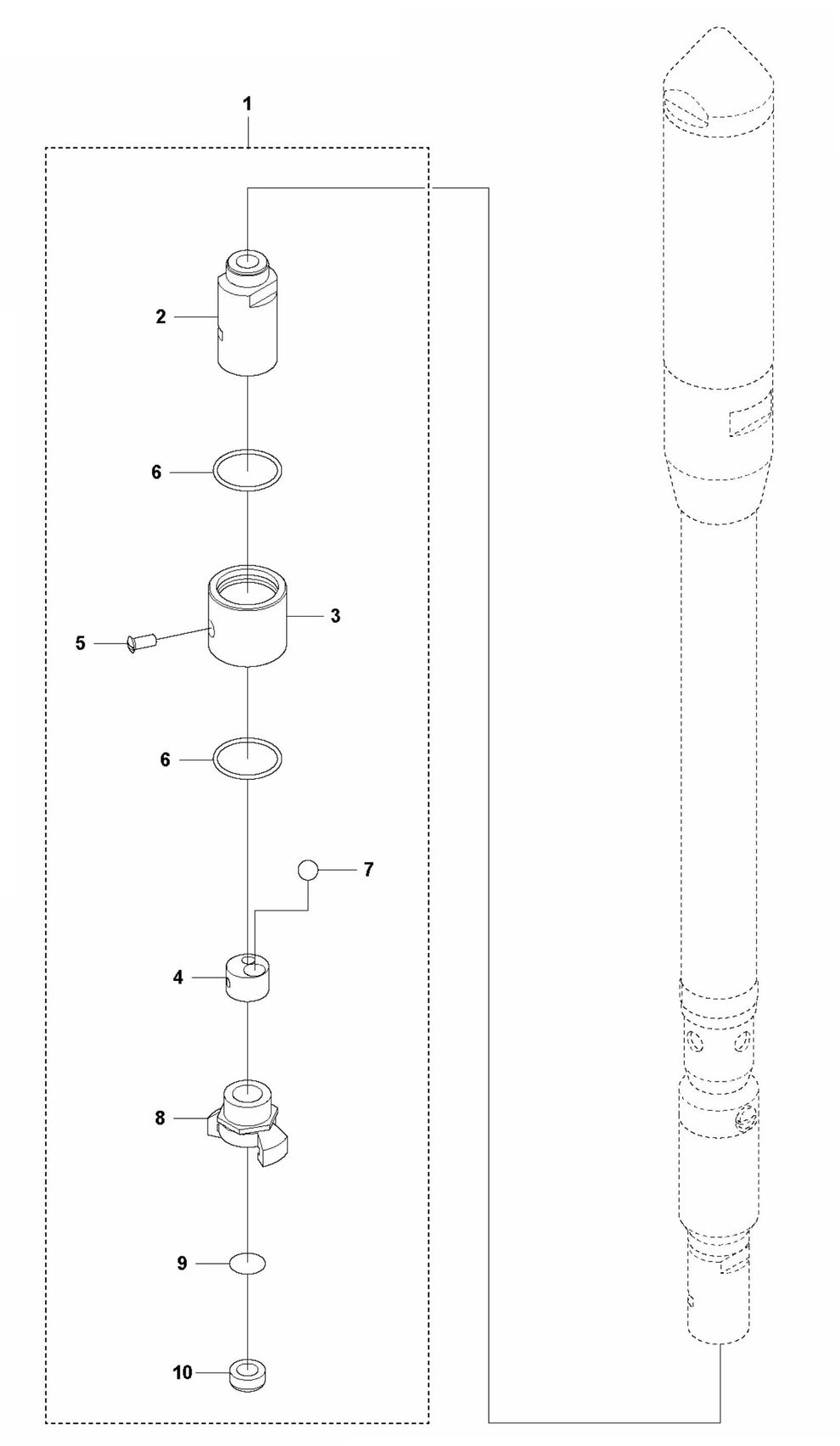 AY 37 SN 481 Quick Coupling w/ Ball-Stop Valve Assembly Parts by Husqvarna
