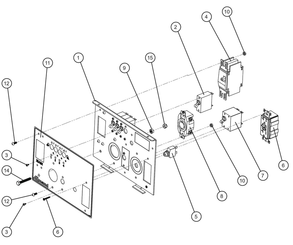 V Series Night-Lite Pro II 1-30AMP Twistlock 1-GFCI Outlet Package Parts By Allmand