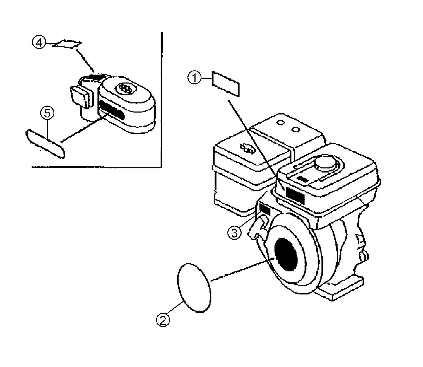 SP118 HONDA GX390U1QWT2 Labels Assembly Parts