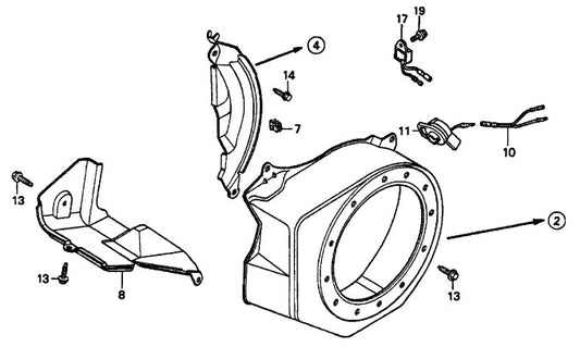 Honda GX160K1QXC9 — Fan Cover Assembly Parts- MP115E, MP120E, MP1H 1.5 HP 1Ø ELECTRIC MOTOR, 2.0 HP 1Ø ELECTRIC MOTOR, 4.8 HP HONDA GASOLINE ENGINE