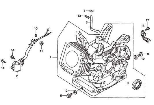 GX270QWH2 ENGINE —Cylinder Barrel Assembly Parts-MP25E1, MP25E3, MP2H 5 HP 1Ø ELECTRIC MOTOR, 5 HP 3Ø ELECTRIC MOTOR, 8.5 HP HONDA GASOLINE ENGINE