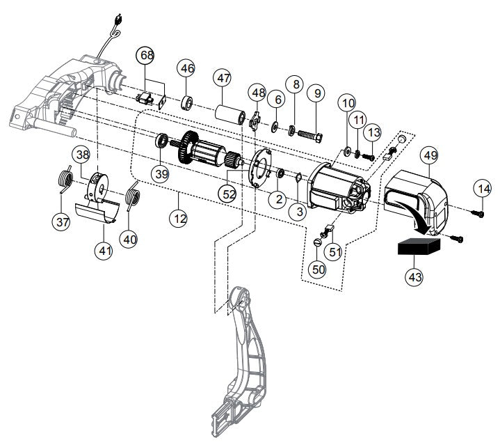 Electric Motor Assembly Parts-MP3 3HP SINGLE-PHASE ELECTRIC MOTOR