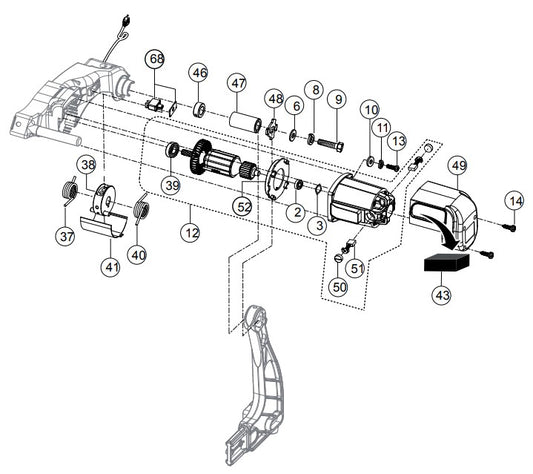 Electric Motor Assembly Parts-MP3 3HP SINGLE-PHASE ELECTRIC MOTOR