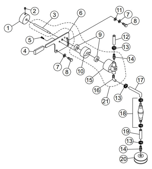 Water Pump Assembly (GASOLINE ONLY) Parts- MP115E, MP120E, MP1H 1.5 HP 1Ø ELECTRIC MOTOR, 2.0 HP 1Ø ELECTRIC MOTOR, 4.8 HP HONDA GASOLINE ENGINE
