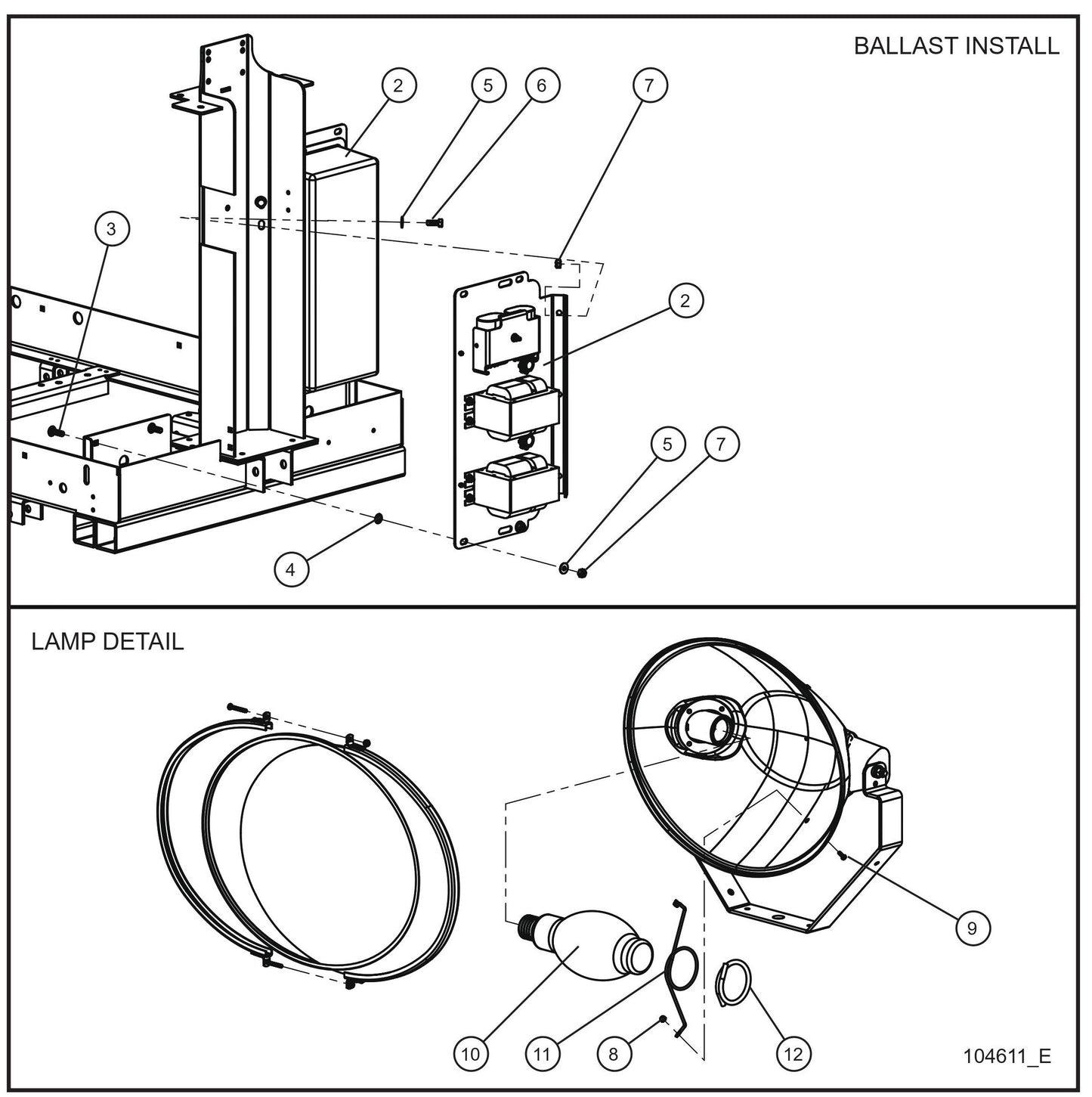 V Series Night-Lite Pro II 1000W Lamps with 60Hz 120V Ballast Boxes Parts By Allmand