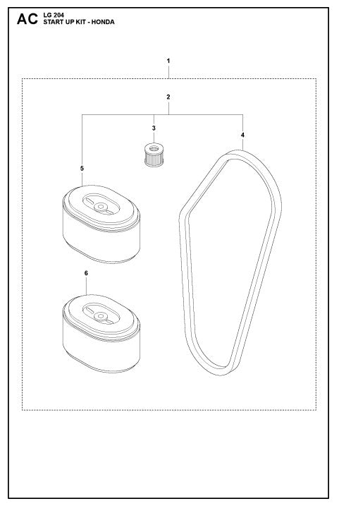 Start Up Kit- Honda Assembly Parts For LG 300 By Husqvarna