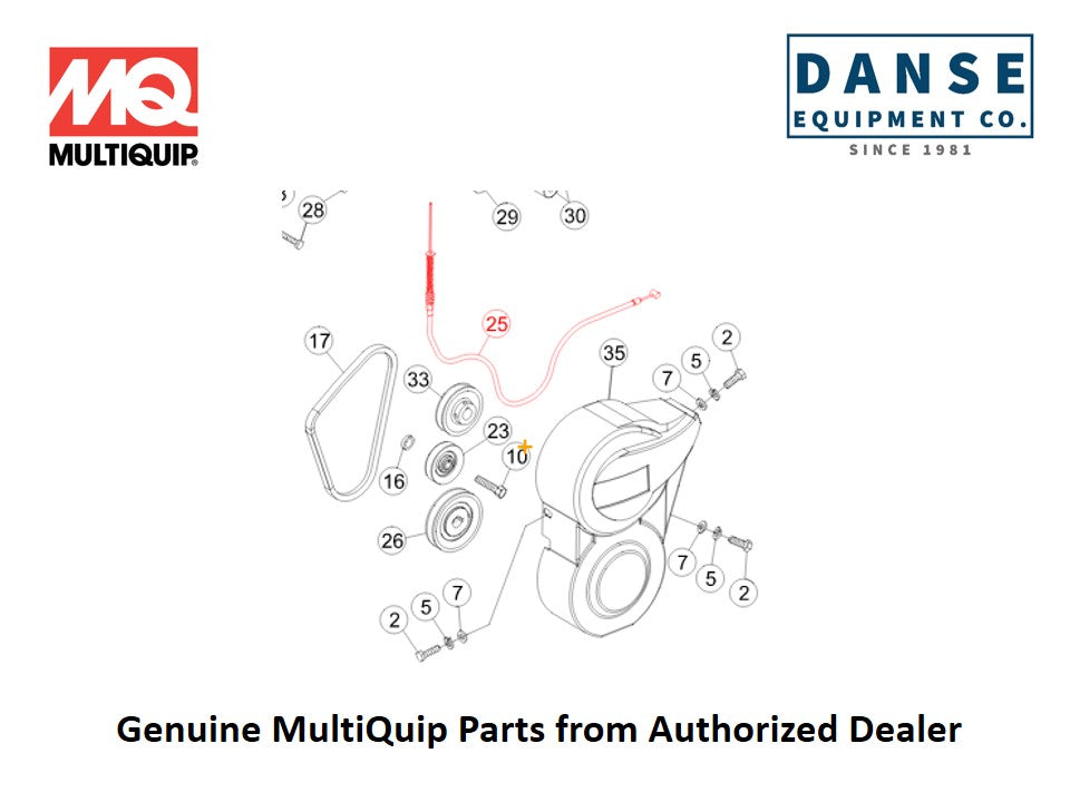 10936 ASM CBL Hand Clutch B 53.5&quot; For CA4HM-Series Whiteman Walk-Behind Power Trowels By Multiquip