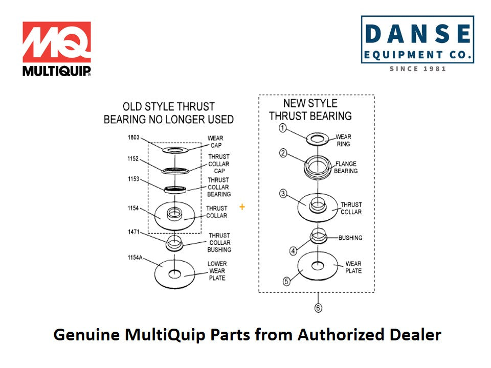 10968 Thrust Collar Kit For J3036H55 Series Whiteman Walk-Behind Power Trowels By Multiquip