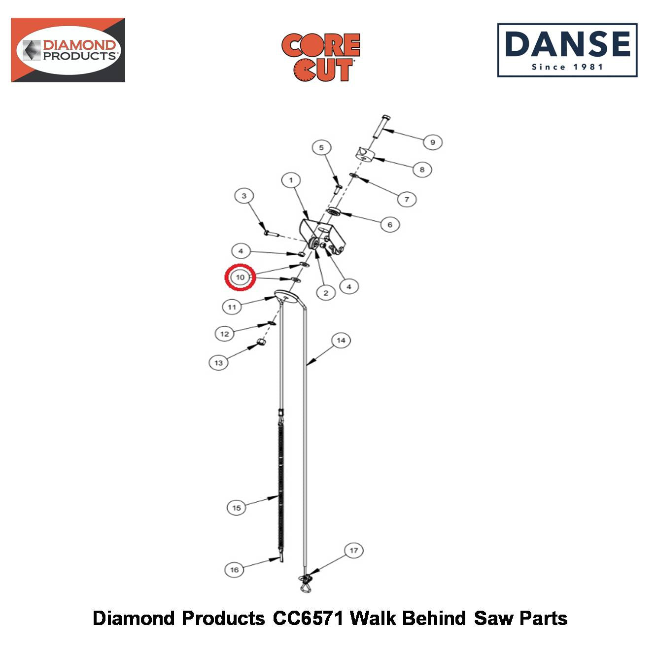 3/8" Flat Washer Sae Zinc (13/16"OD) 2900014 Fits Core Cut CC6571 Walk Behind Saw By Diamond Products