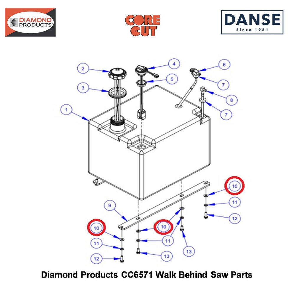 5/16" Flat Washer Sae (11/16"OD) 2900022 Fits Core Cut CC6571 Walk Behind Saw By Diamond Products