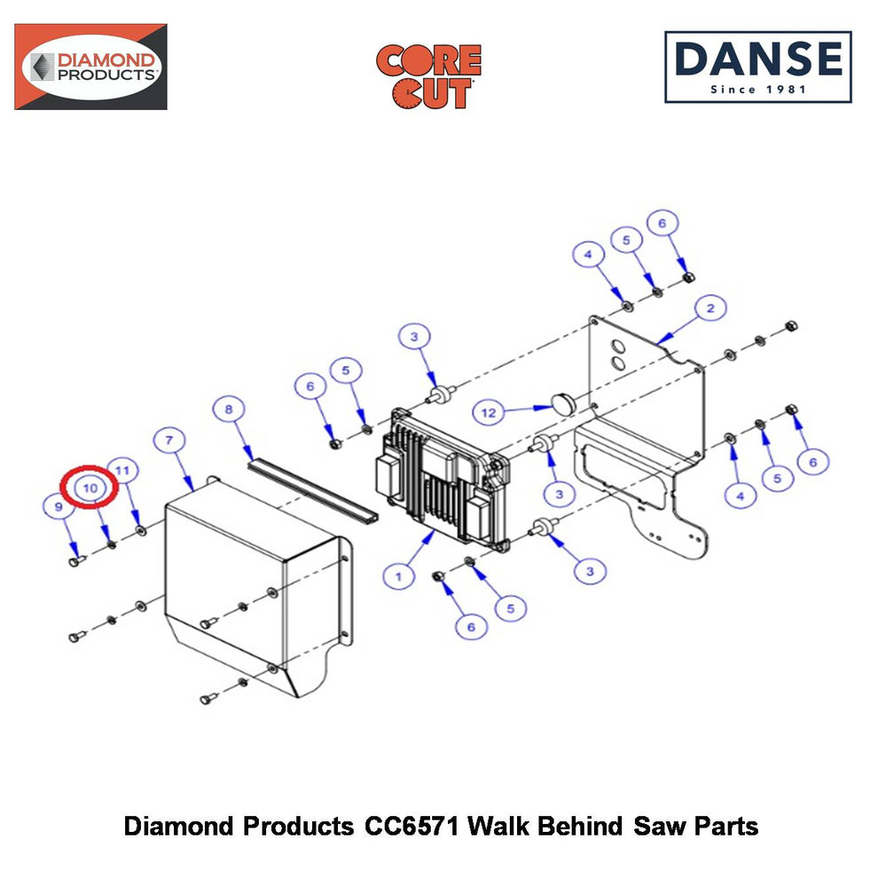 1/4" Lock Washer Split 2900024 Fits Core Cut CC6571 Walk Behind Saw By Diamond Products