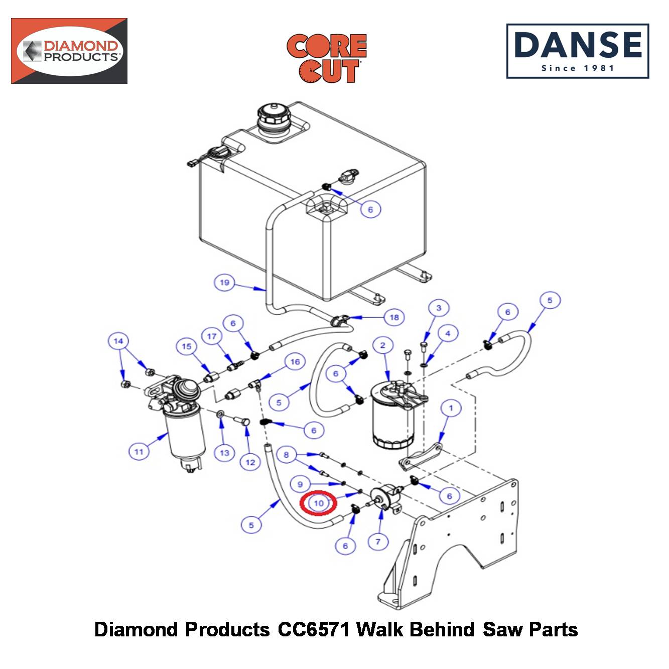 M6 Flat Washer (12MM Od) Zinc Plated, Din 125 2901494 Fits Core Cut CC6571 Walk Behind Saw By Diamond Products