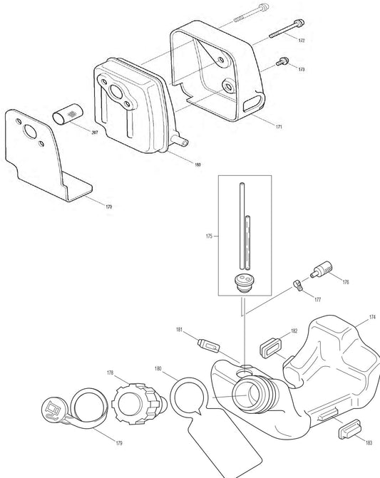 EM4251, EM4251CA 4 Stroke String Trimmer Assembly  Part 10 by Makita