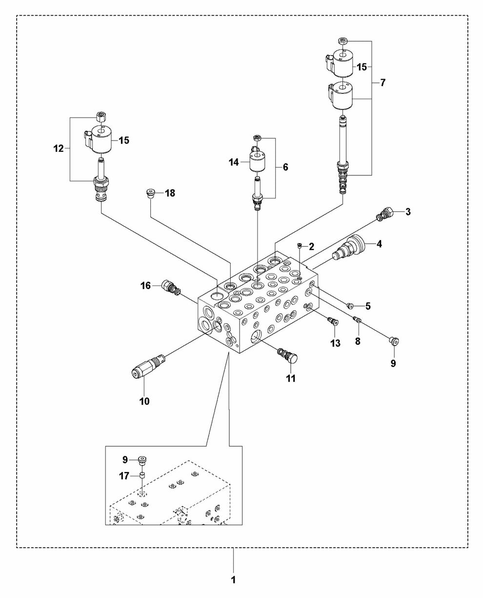 DXR 145 Hydraulic Block Assembly Parts